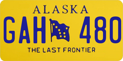 AK license plate GAH480