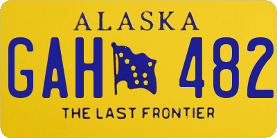 AK license plate GAH482