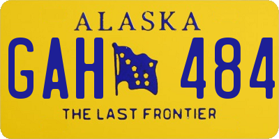 AK license plate GAH484