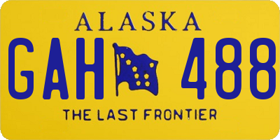 AK license plate GAH488