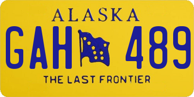 AK license plate GAH489