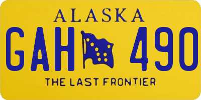 AK license plate GAH490