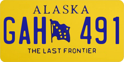 AK license plate GAH491