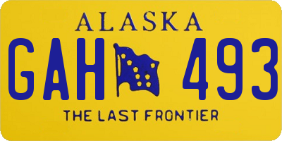 AK license plate GAH493