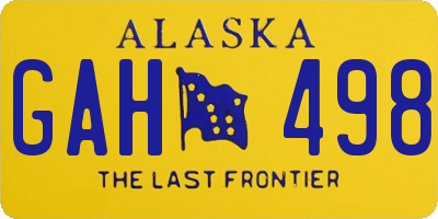 AK license plate GAH498