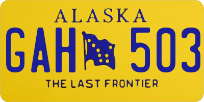 AK license plate GAH503