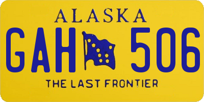 AK license plate GAH506