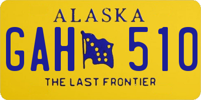 AK license plate GAH510