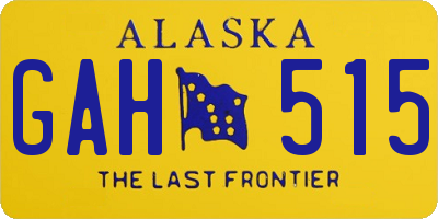 AK license plate GAH515