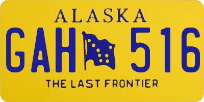 AK license plate GAH516