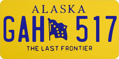 AK license plate GAH517