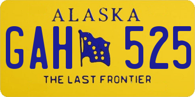 AK license plate GAH525