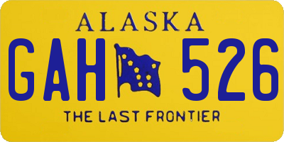 AK license plate GAH526