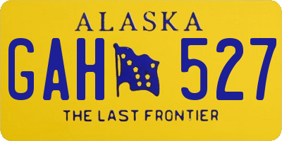 AK license plate GAH527