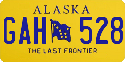 AK license plate GAH528