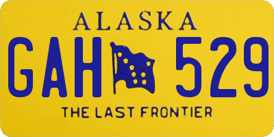 AK license plate GAH529