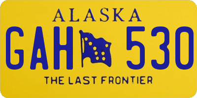 AK license plate GAH530