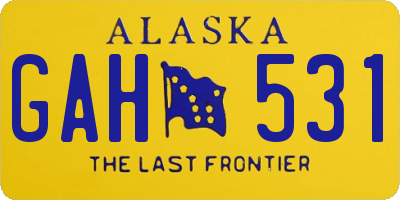 AK license plate GAH531