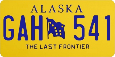 AK license plate GAH541