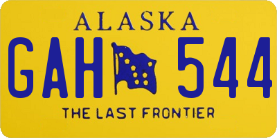 AK license plate GAH544