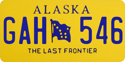 AK license plate GAH546