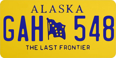 AK license plate GAH548