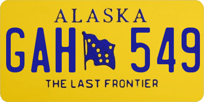 AK license plate GAH549