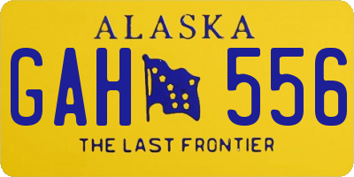 AK license plate GAH556