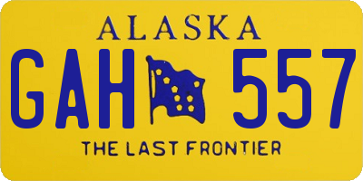 AK license plate GAH557