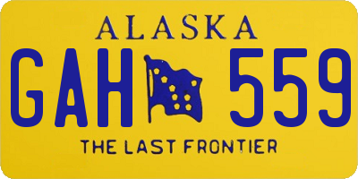 AK license plate GAH559