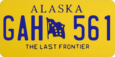 AK license plate GAH561