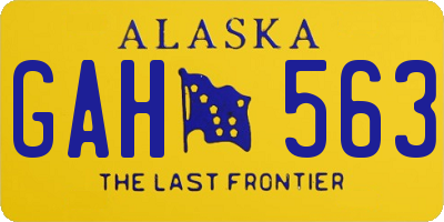 AK license plate GAH563