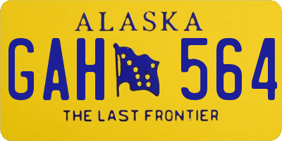 AK license plate GAH564