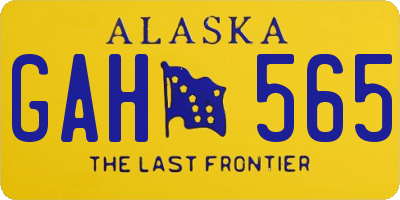 AK license plate GAH565