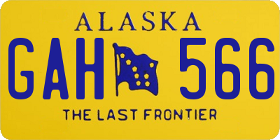 AK license plate GAH566