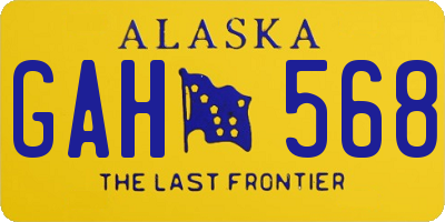 AK license plate GAH568