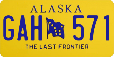 AK license plate GAH571