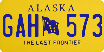 AK license plate GAH573