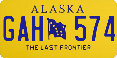 AK license plate GAH574