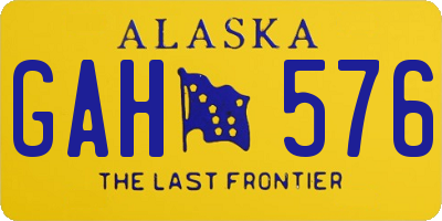 AK license plate GAH576