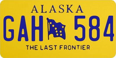 AK license plate GAH584