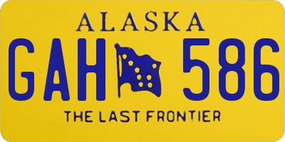 AK license plate GAH586