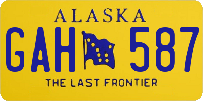 AK license plate GAH587