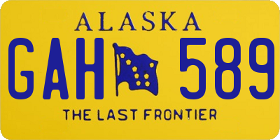 AK license plate GAH589