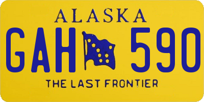 AK license plate GAH590