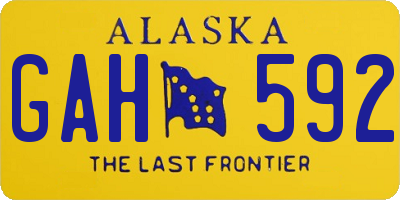 AK license plate GAH592