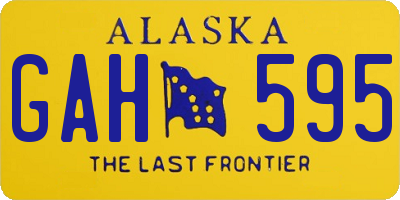 AK license plate GAH595