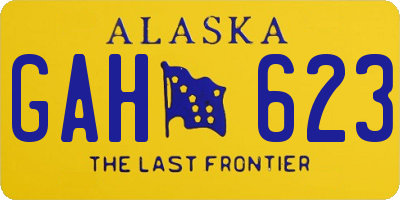 AK license plate GAH623
