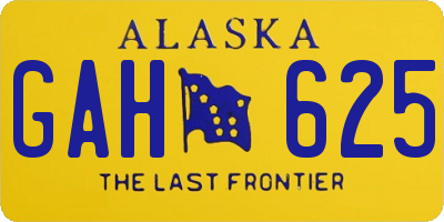 AK license plate GAH625