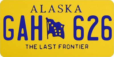 AK license plate GAH626